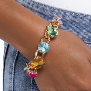 NWT Multicolor Gems Link Bracelet(Last One)